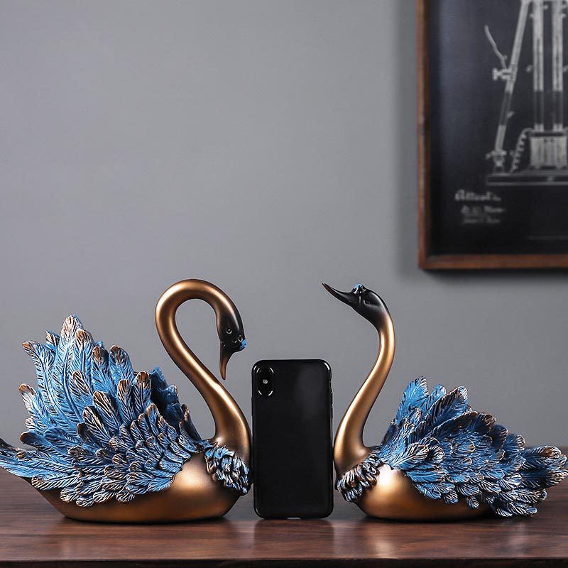Resin Art Wedding Gift - Akcesoria do dekoracji domu para łabędzia