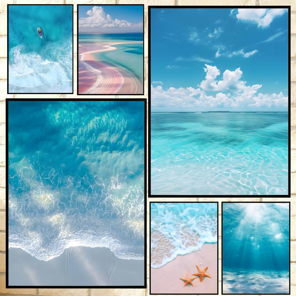 Resin Art Beach Theme - Klasyczny motyw plaży, oceanu i fal.