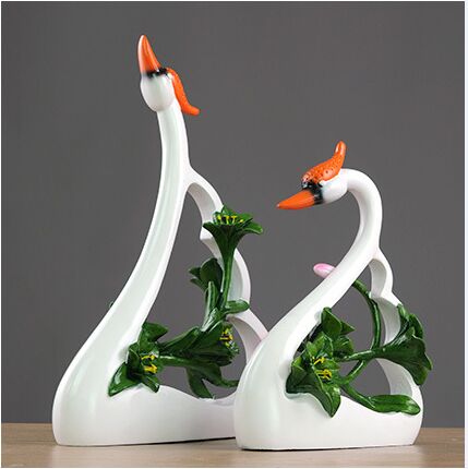 Resin Art Wedding Gift - Para łabędzi zakochanych sztuka dekoracja żywica
