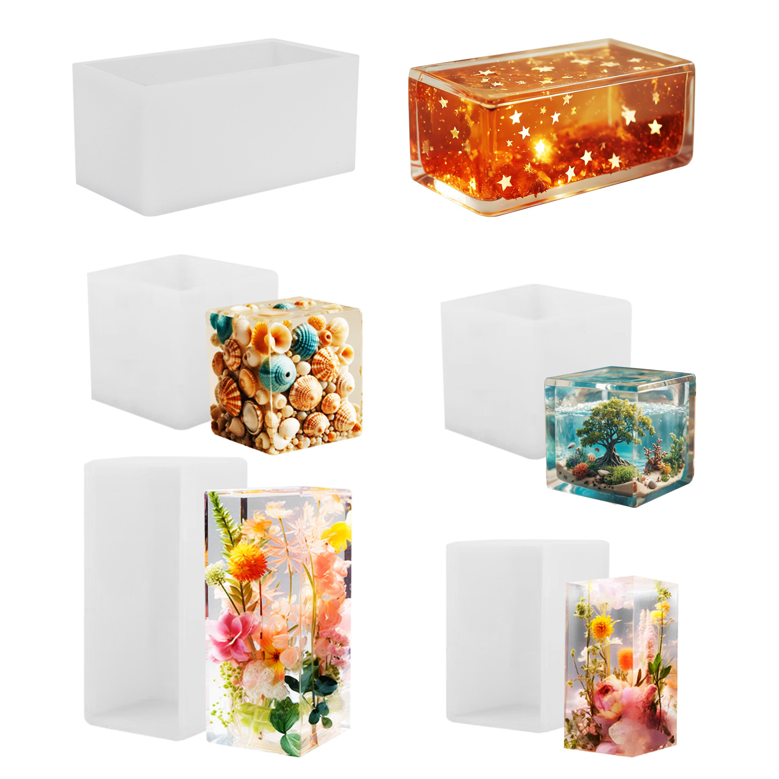 Resin Art Guide - Forma silikonowa do odlewania żywicy epoksydowej,