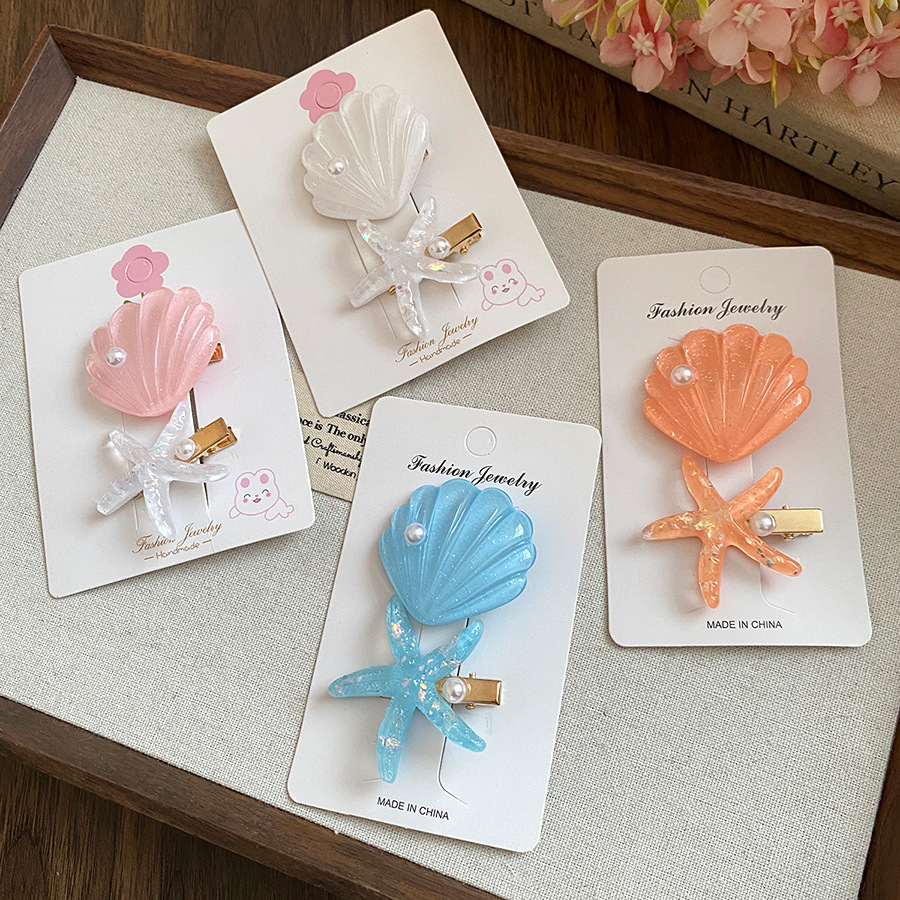 2 szt. Żywiczne spinki do włos – Resin Art Beach Theme recenzja i cena