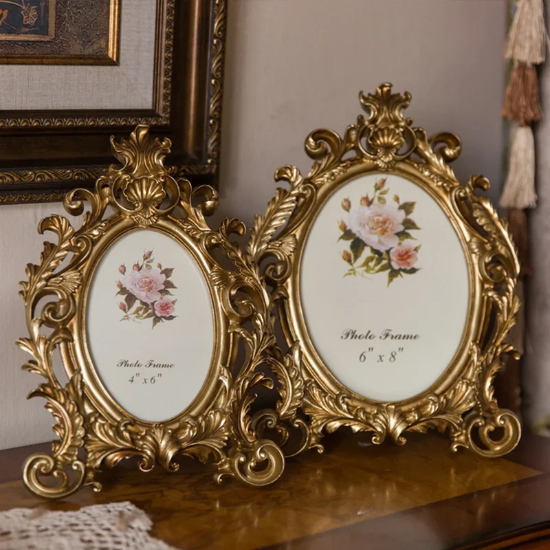 Retro Złota Owalna Ramka na Zd – Resin Art Wedding Gift recenzja i cena